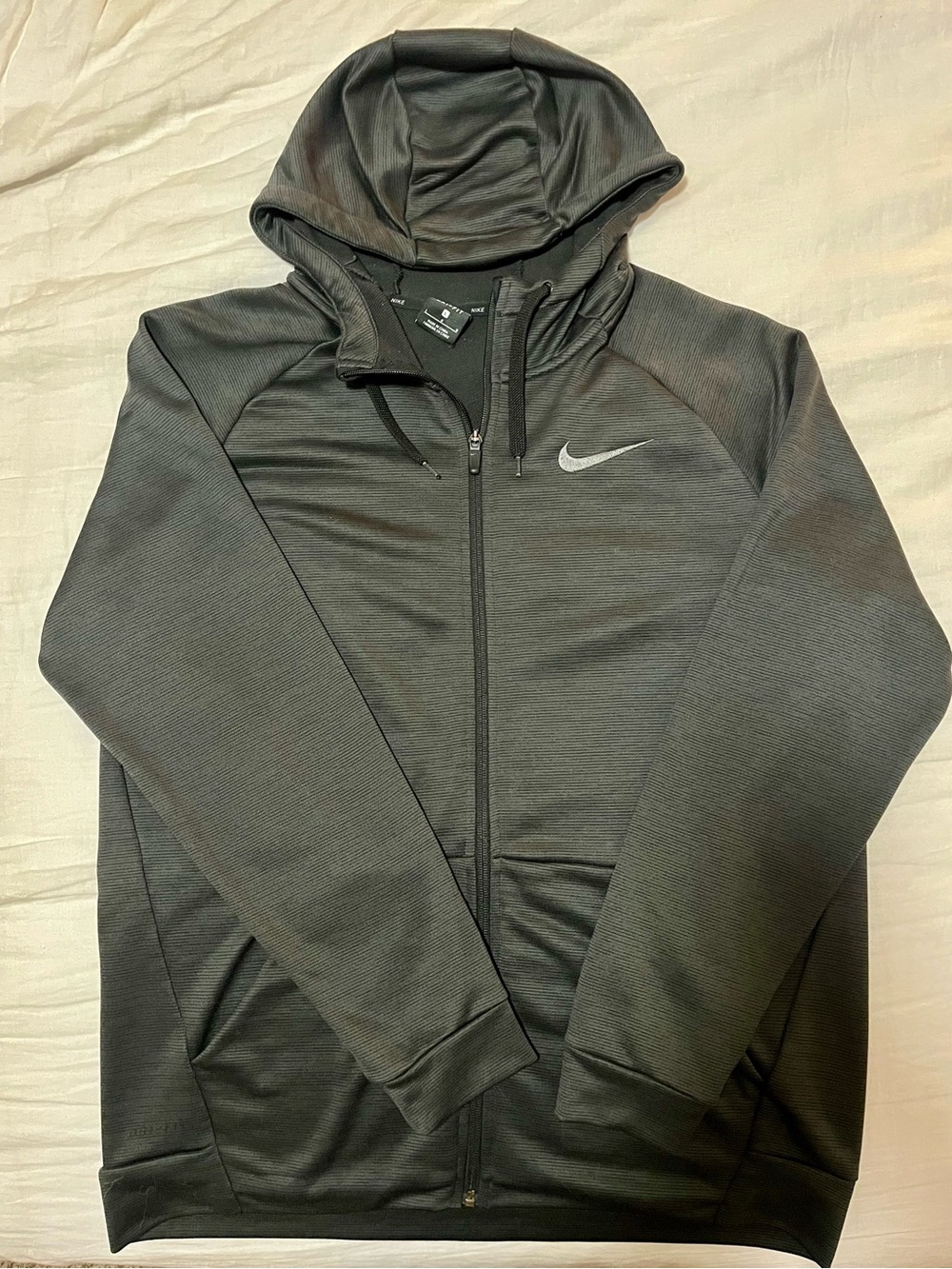 Nike Men's Dark Charcoal Full-Zip Performance Hoodie